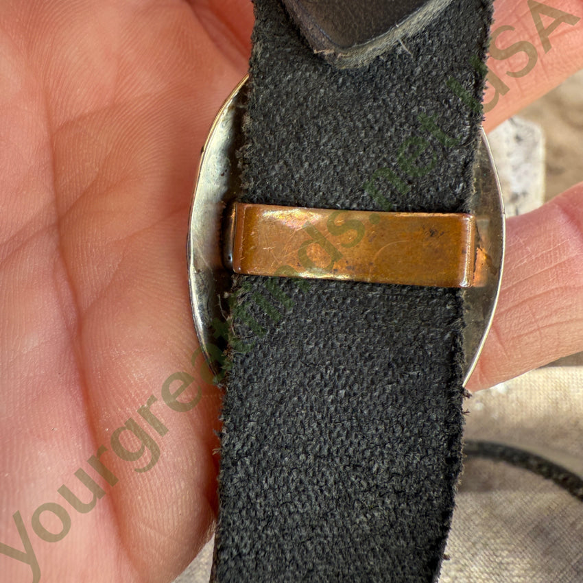 Vintage Navajo Sterling Silver & Turquoise Concho Belt belt