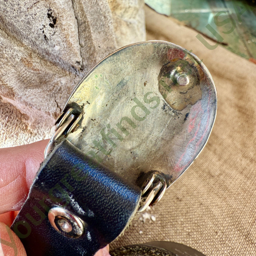 Vintage Navajo Sterling Silver & Turquoise Concho Belt belt