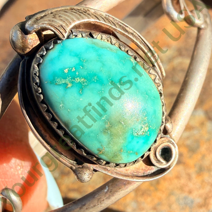 Vintage Navajo Sterling Silver & Turquoise Cuff Bracelet cuff bracelet