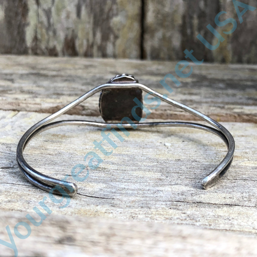 Vintage Navajo Sterling Silver & Turquoise Cuff Bracelet Bracelet