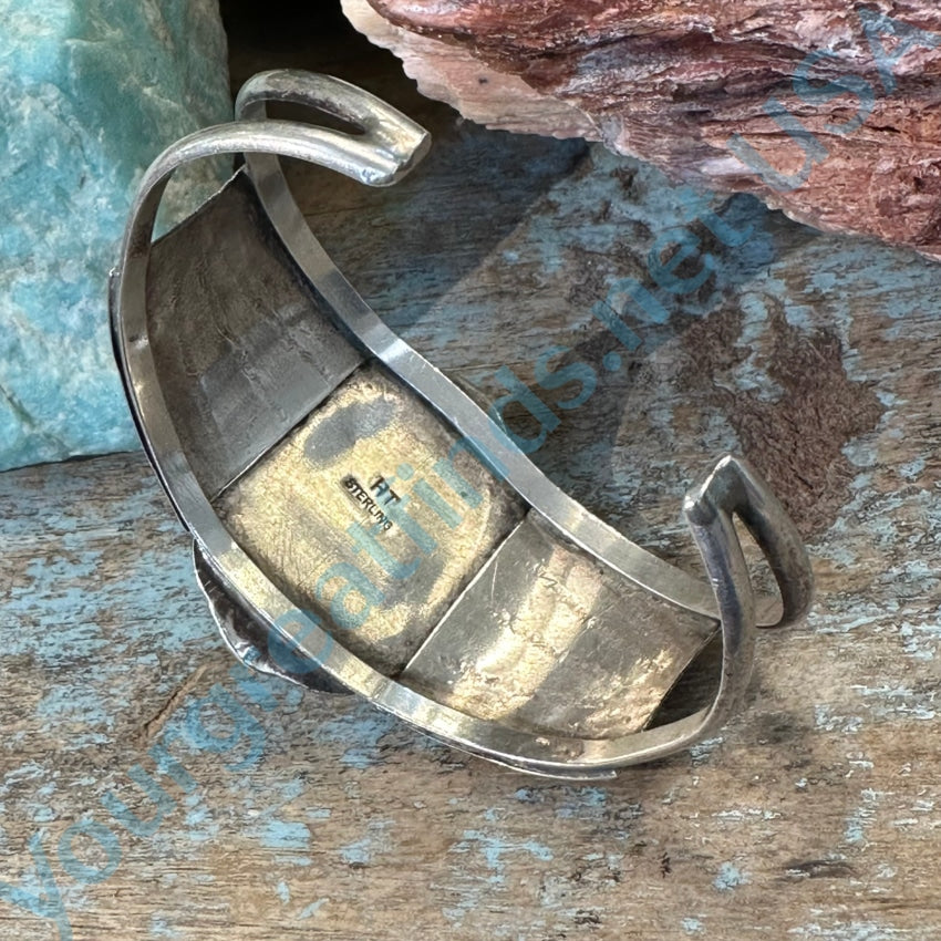 Vintage Navajo Sterling Silver Turquoise Cuff Bracelet