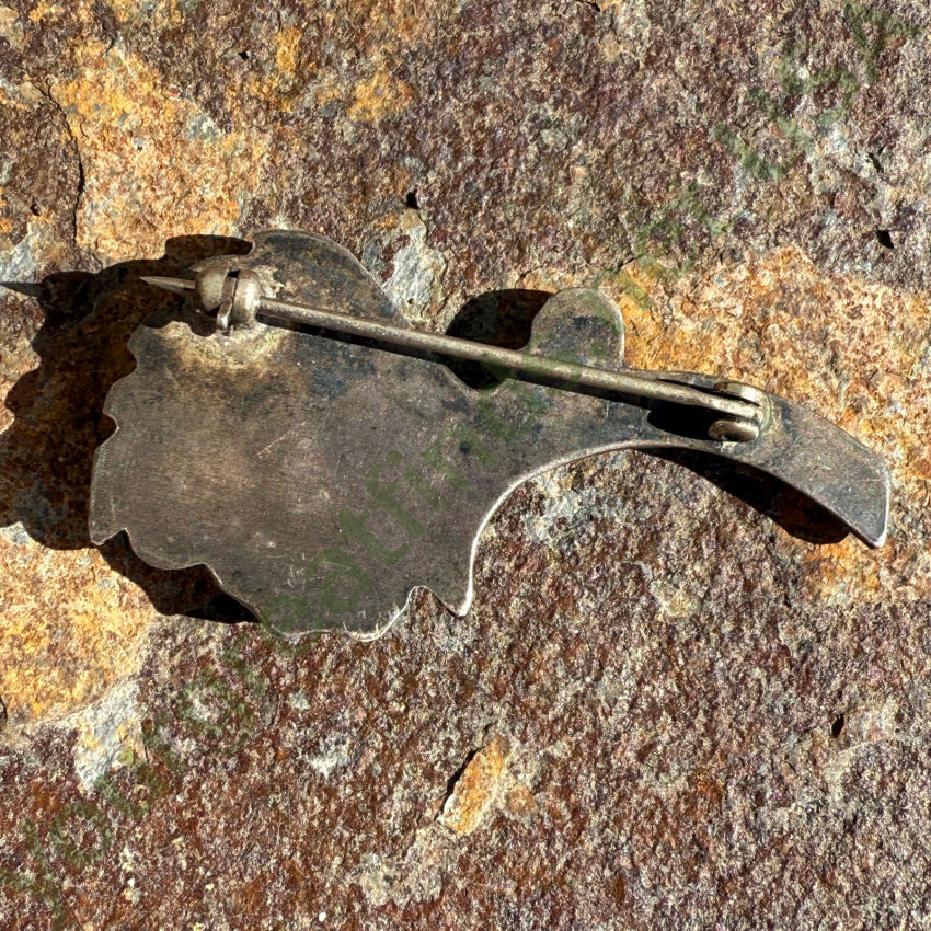 Vintage Navajo Sterling Silver & Turquoise Flower Pin pin brooch