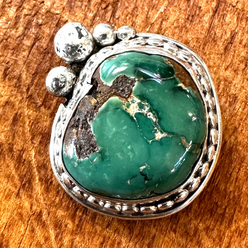 Vintage Navajo Sterling Silver & Turquoise Pendant