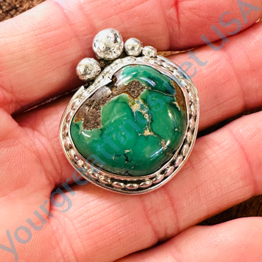 Vintage Navajo Sterling Silver & Turquoise Pendant