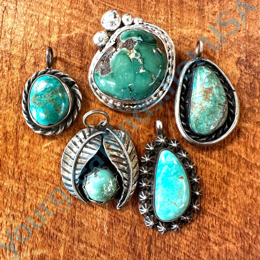 Vintage Navajo Sterling Silver & Turquoise Pendant