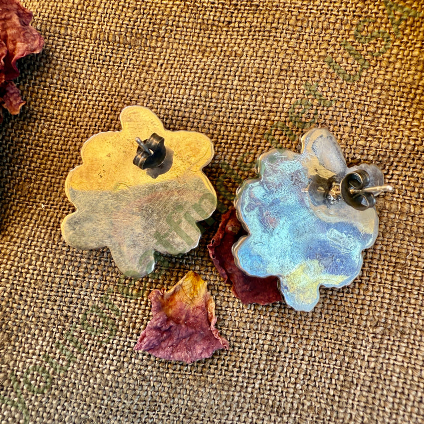 Vintage Navajo Sterling Silver & Turquoise Pierced Post Earrings earrings