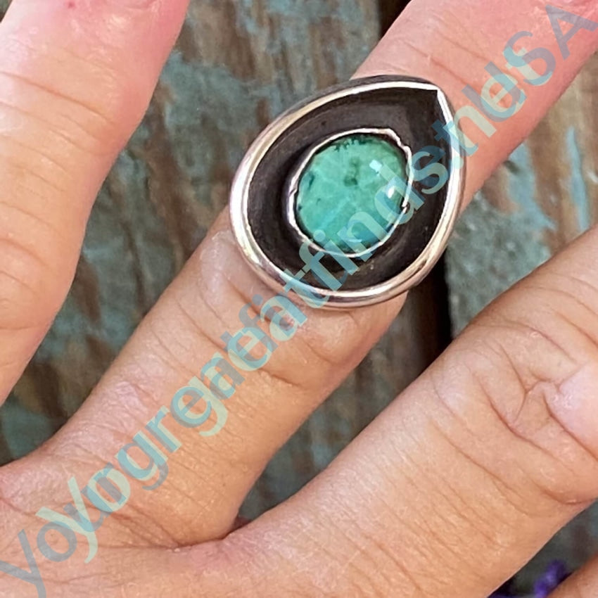 Vintage Navajo Sterling Silver Turquoise Ring 5.5 Yourgreatfinds