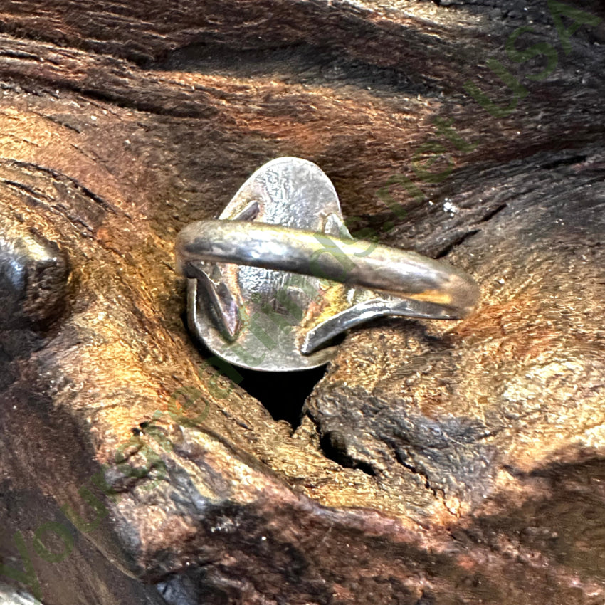 Vintage Navajo Sterling Silver & Turquoise Ring 5.75