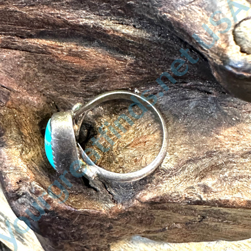 Vintage Navajo Sterling Silver & Turquoise Ring 5.75