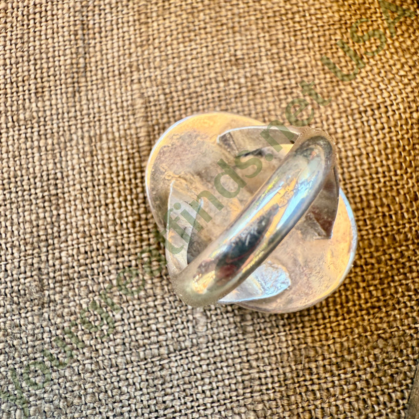 Vintage Navajo Sterling Silver & Turquoise Ring 8 ring