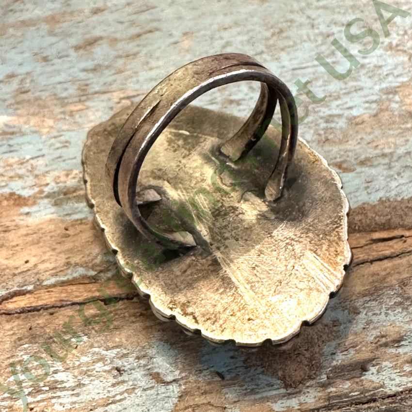 Vintage Navajo Sterling Silver Turquoise Ring Size 7