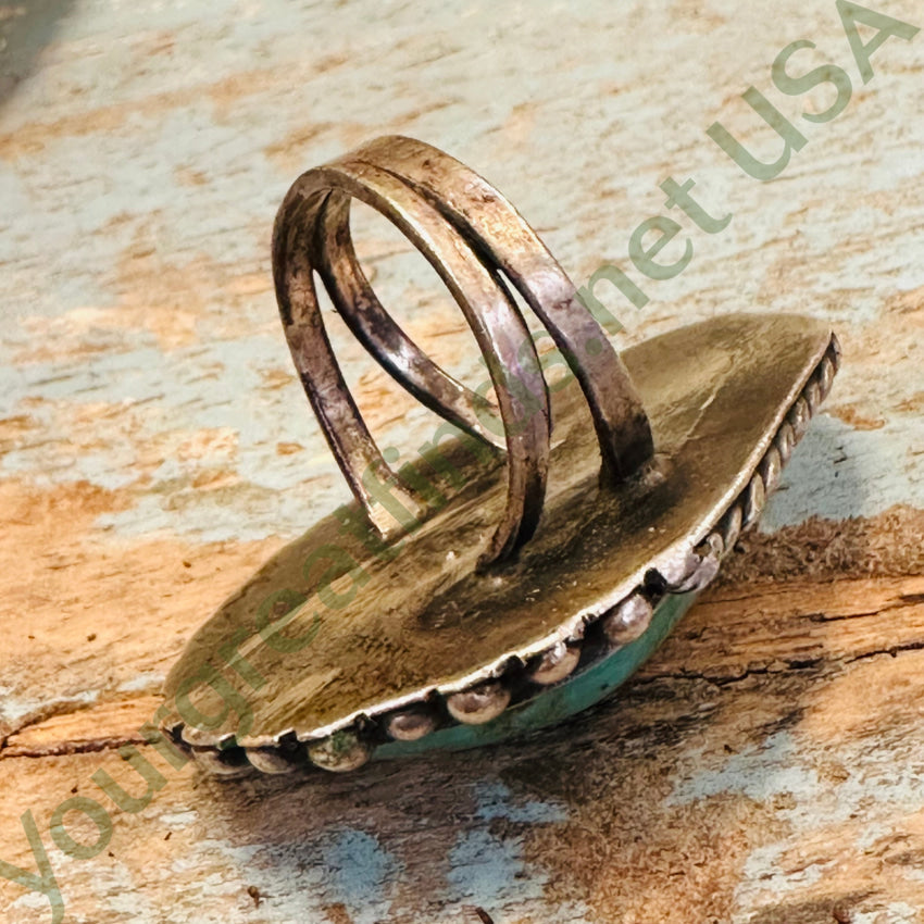 Vintage Navajo Sterling Silver Turquoise Ring Size 7