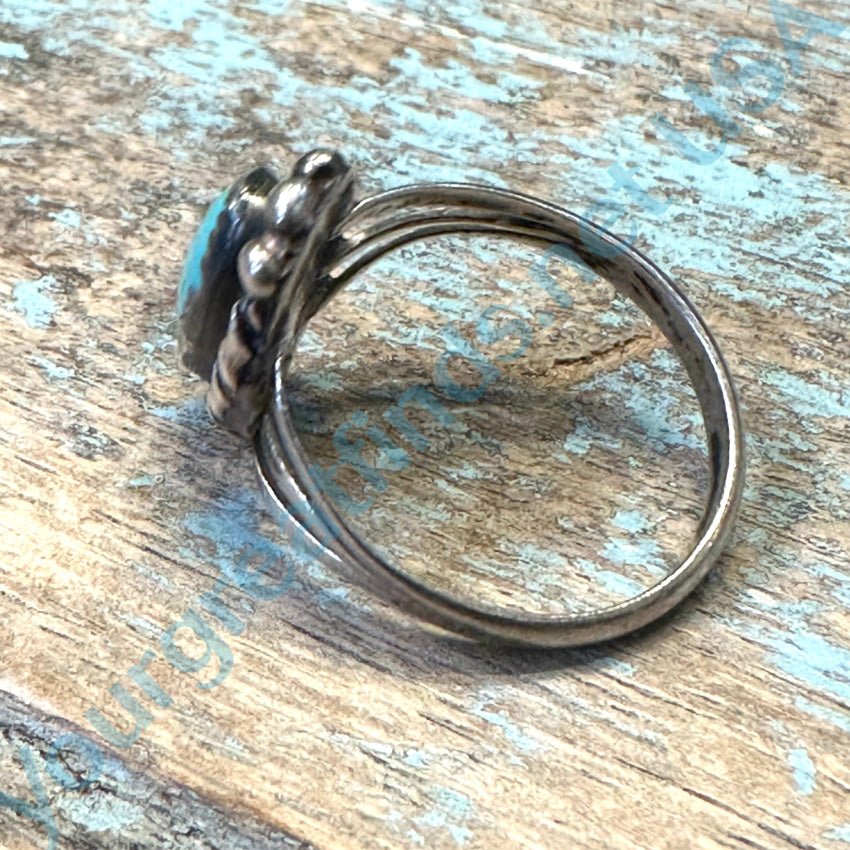 Vintage Navajo Sterling Silver Turquoise Ring Size 9