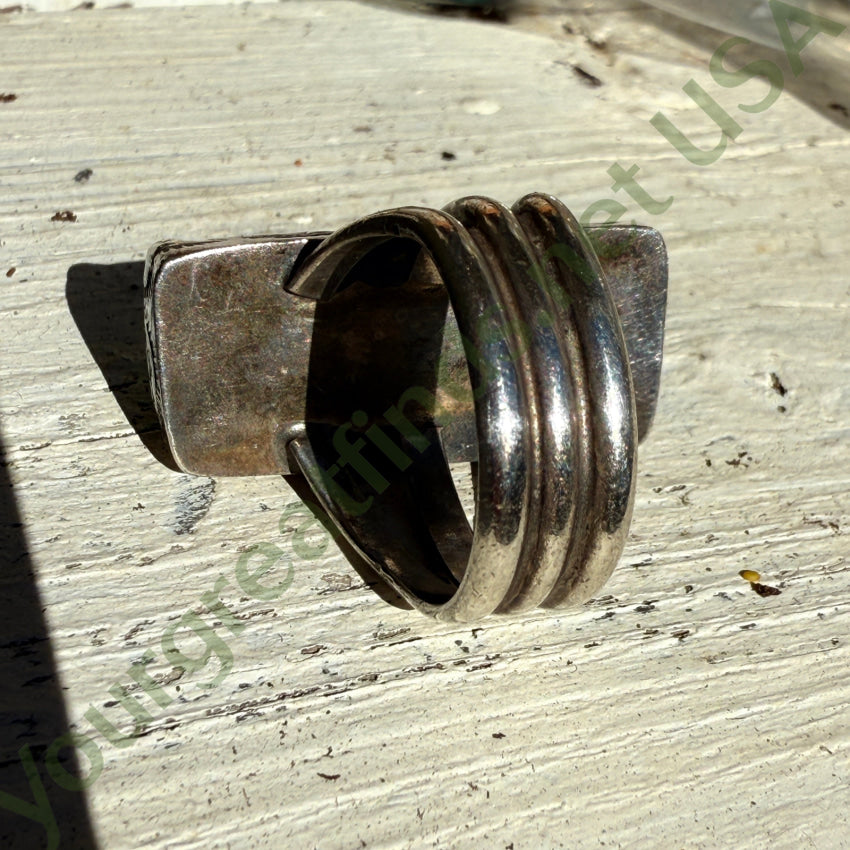 Vintage Navajo Sterling Silver Turquoise Sampler Ring 7.5 ring