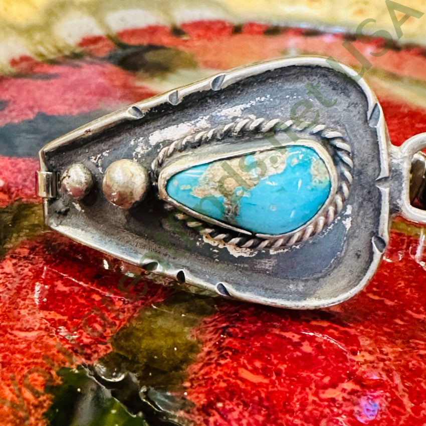 Vintage Navajo Sterling Silver Turquoise Watch Band (Ladies)