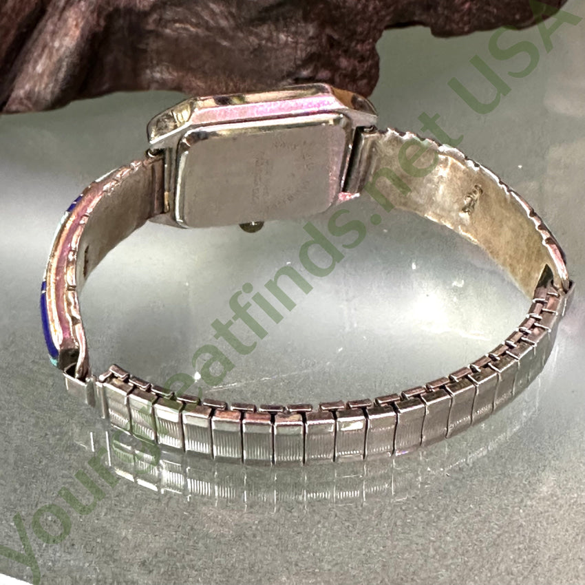 Vintage Navajo Sterling Silver & Turquoise Watch Band Plates Watch Band Plates