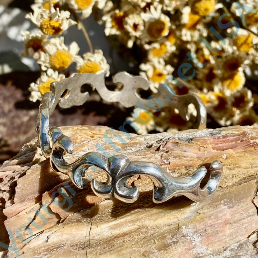 Vintage Navajo Tufa Stone Cast Sterling Silver Bracelet Bracelets