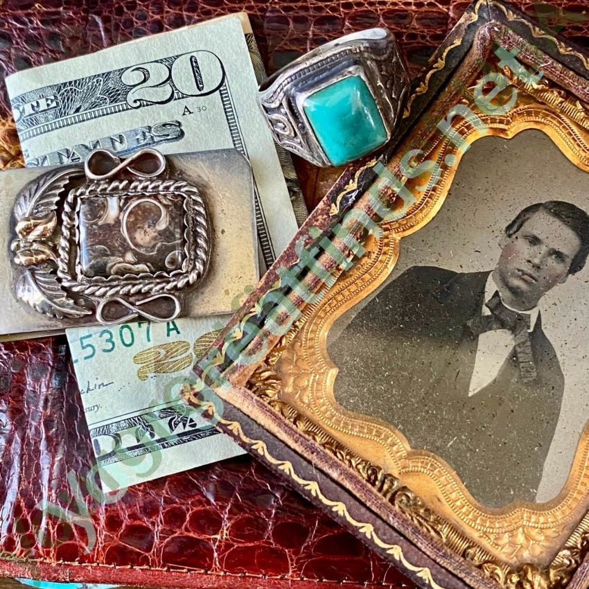 Vintage Navajo Turquoise Ring Time Worn Sterling Silver Size 10 Yourgreatfinds