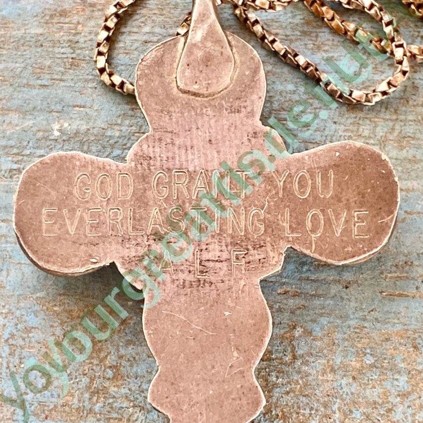 Vintage Navajo Turquoise Sterling Silver Cross Necklace Yourgreatfinds