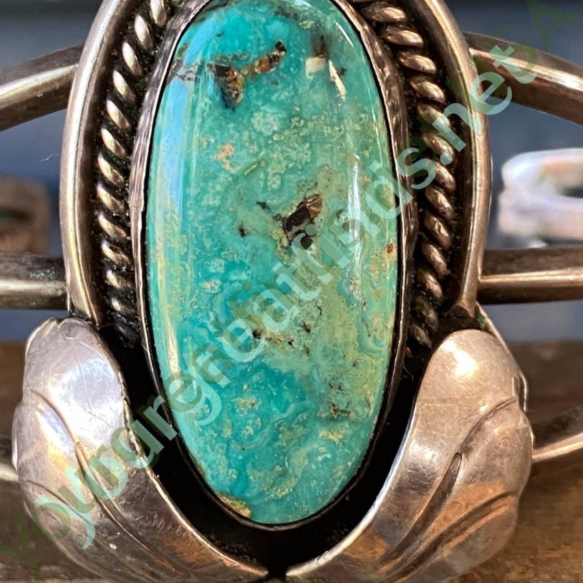 Vintage Navajo Turquoise Sterling Silver Cuff Bracelet Yourgreatfinds