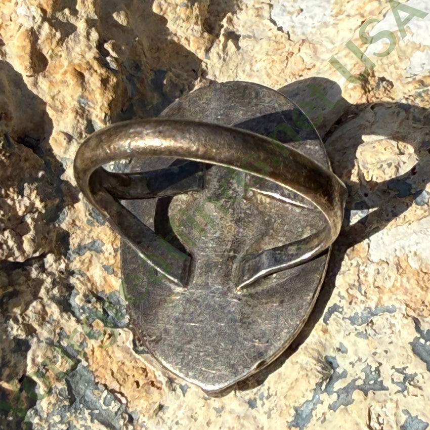 Vintage Navajo Turquoise & Sterling SIlver Ring Size 7.5 Ring