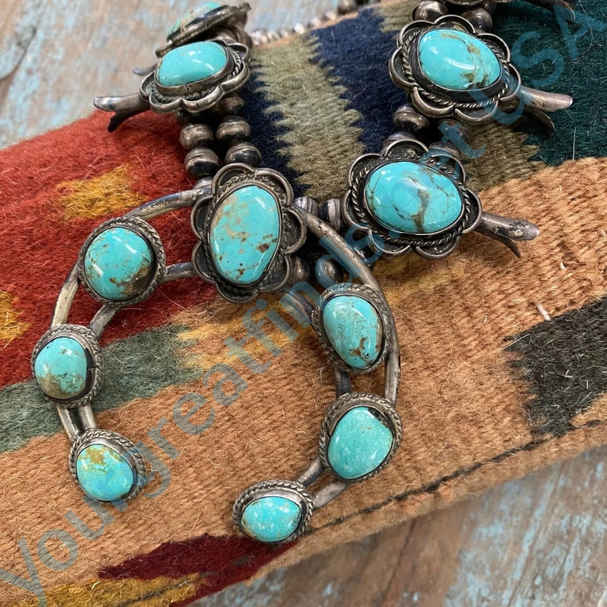240 Grams Gasp! Vintage Native American Navajo Turquoise Sterling Silv –  Nativo Arts