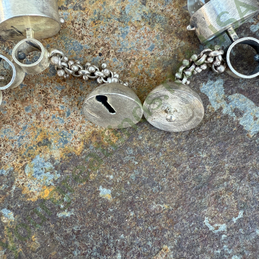 Vintage Necklace Mid-Century Modern Sterling Silver Glass necklace