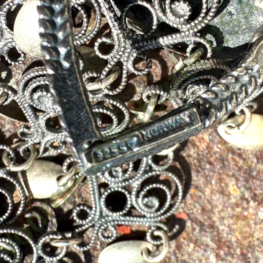 Vintage Norwegian Sterling Silver 925S Solje Heart Crown Wedding Brooch Pin pin