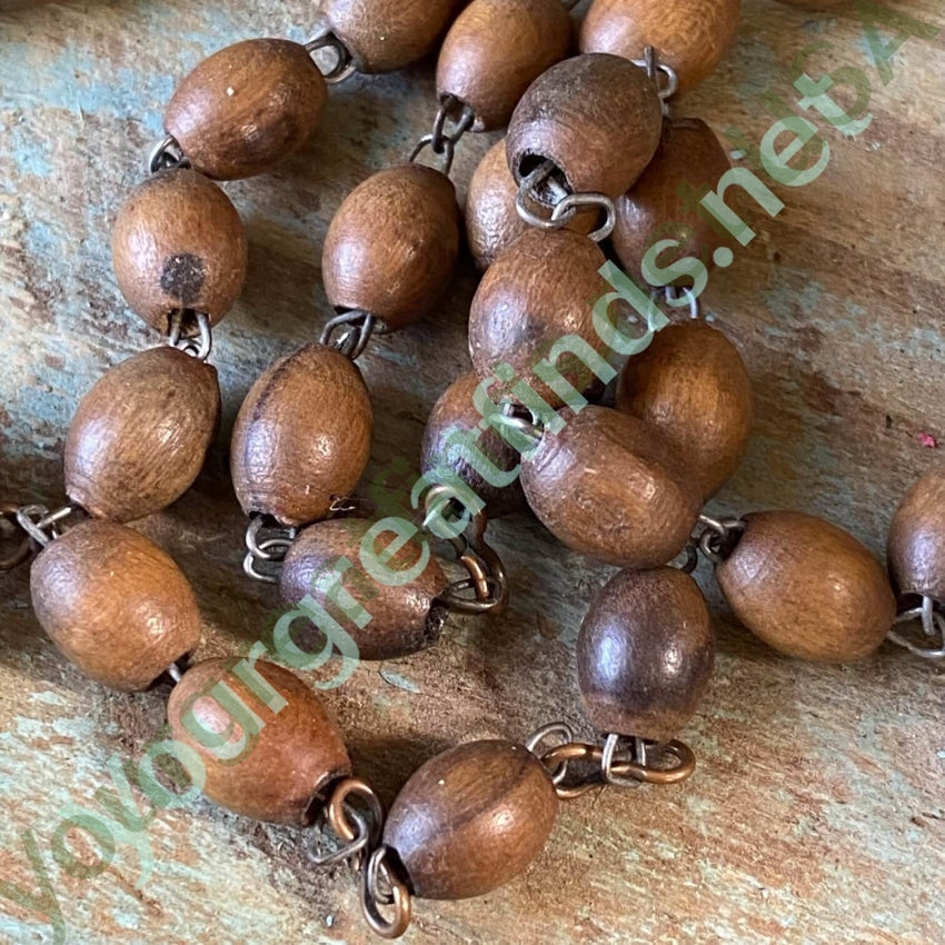 Vintage Olive Seed Pit Rosary with Patina Yourgreatfinds