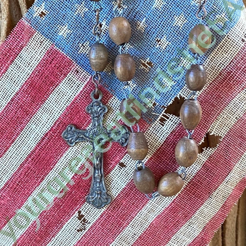 Vintage Olive Seed Pit Rosary with Patina Yourgreatfinds