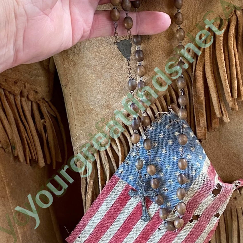 Vintage Olive Seed Pit Rosary with Patina Yourgreatfinds