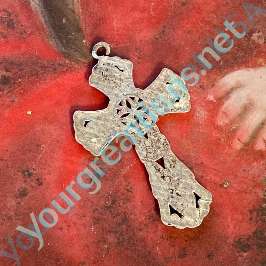 Vintage Openwork Holy Cross Pendant in Sterling Silver Yourgreatfinds
