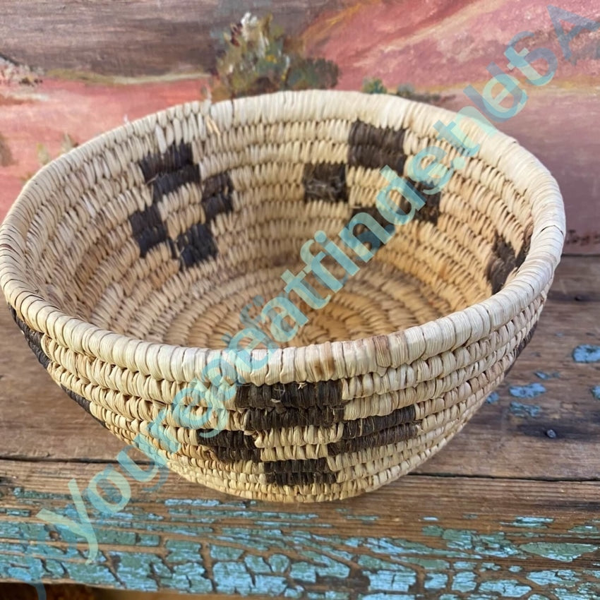 Vintage Papago Indian Coyote Track Basket Yourgreatfinds