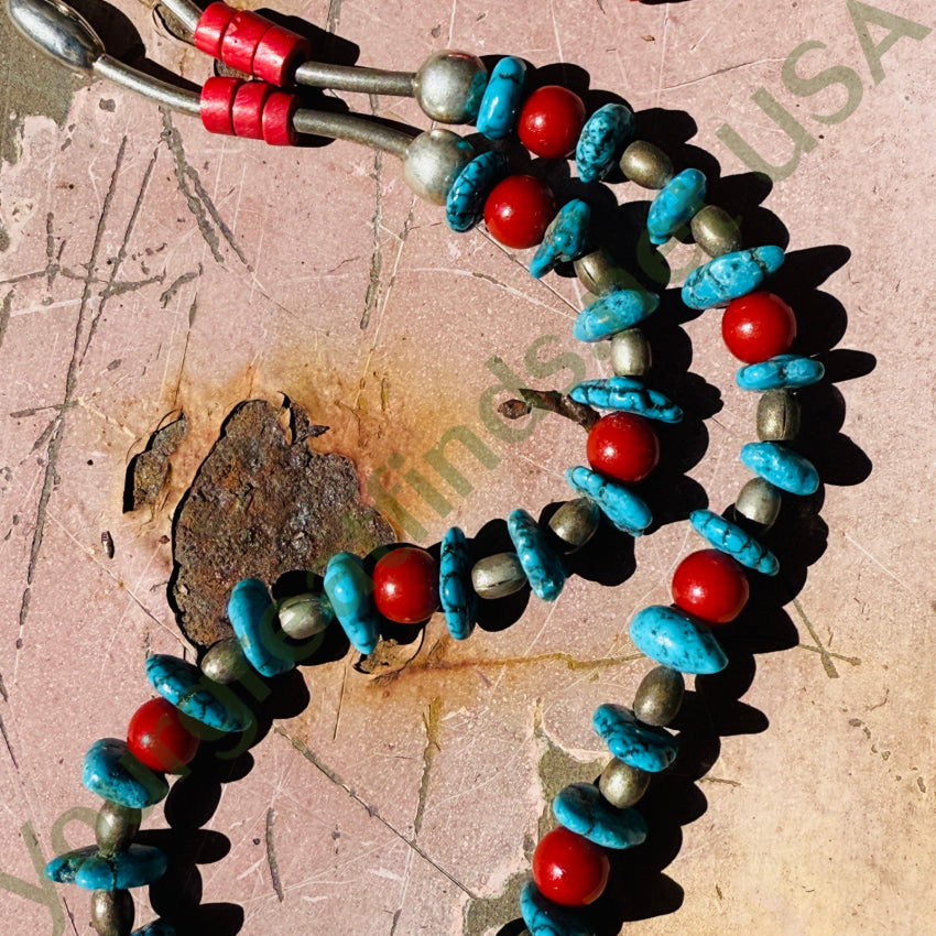 Vintage Phoenix Bird Sterling Silver & Shiprock Mosaic Necklace necklace