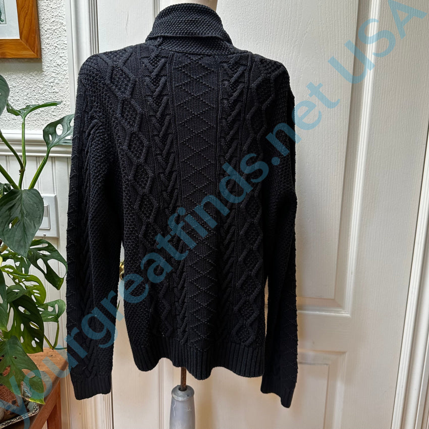 Vintage Ralph Lauren Latch Cardigan Sweater Black Xl Sweater