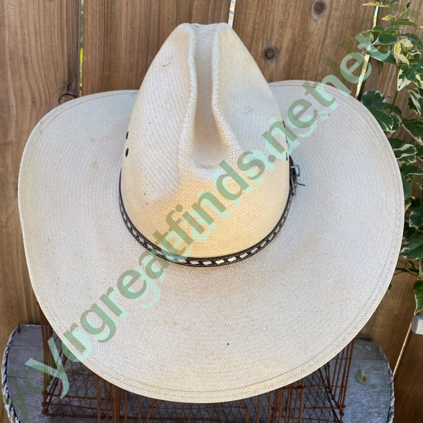 Vintage Resistol Straw Western Summer Cowboy Cowgirl 7 3/8 Yourgreatfinds