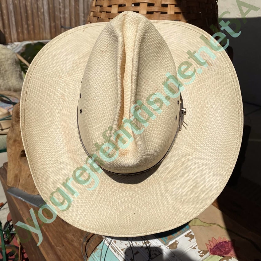 Vintage Resistol Straw Western Summer Cowboy Cowgirl 7 3/8 Yourgreatfinds