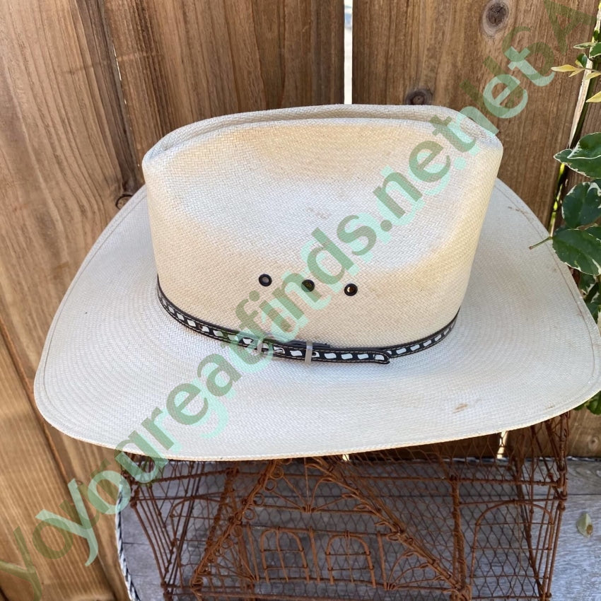 Vintage Resistol Straw Western Summer Cowboy Cowgirl 7 3/8 Yourgreatfinds
