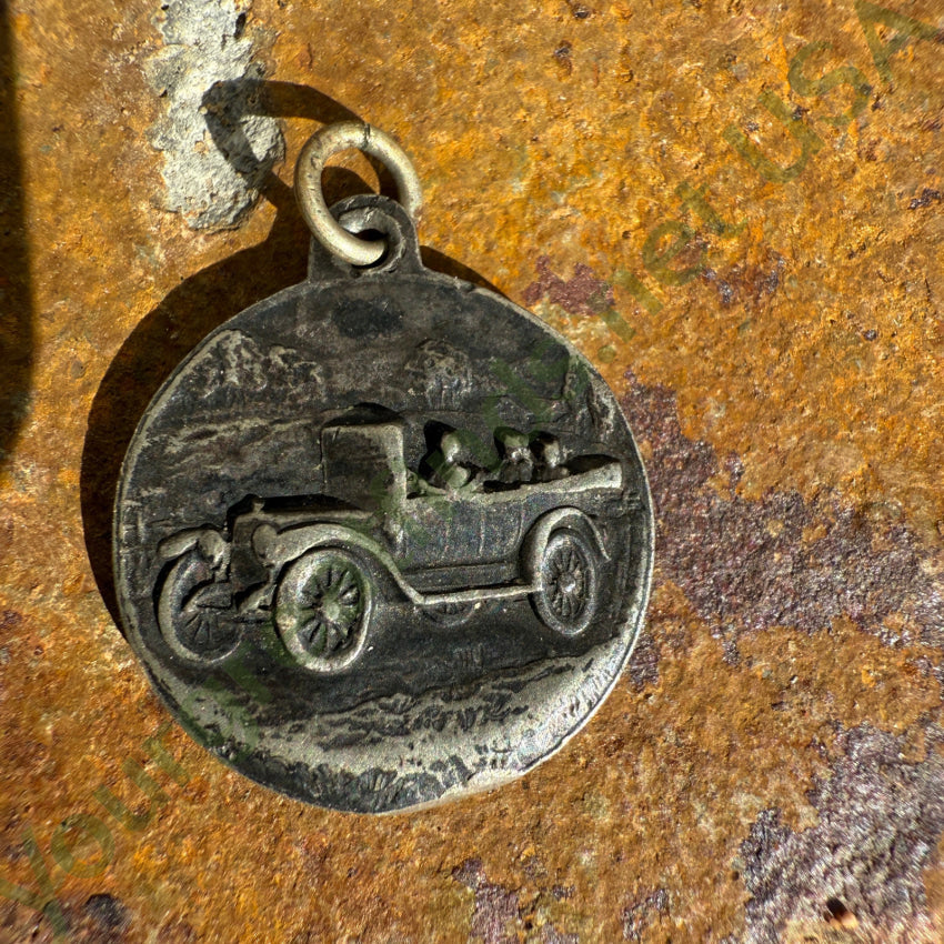 Vintage Round St. Christopher Travel Protection Pendant