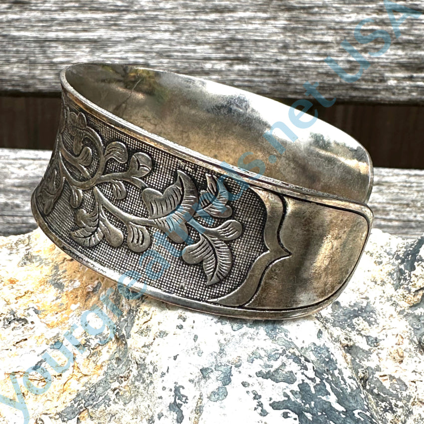 Vintage popular 925 Sterling Silver Large cuff bracelet