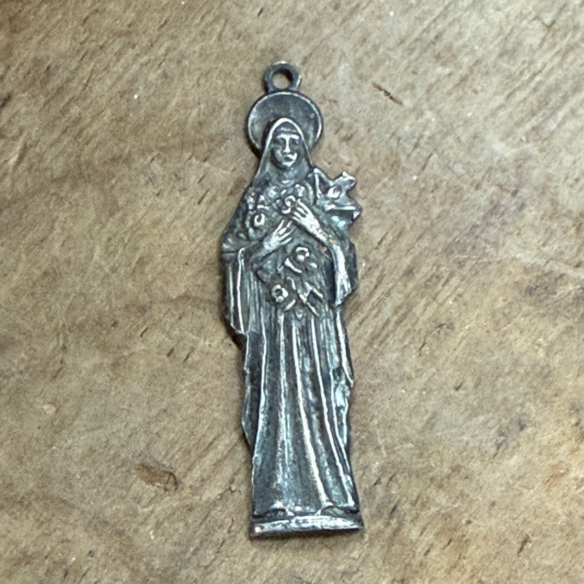 Vintage Sacred Mother Sterling Silver Devotional Pendant pendant