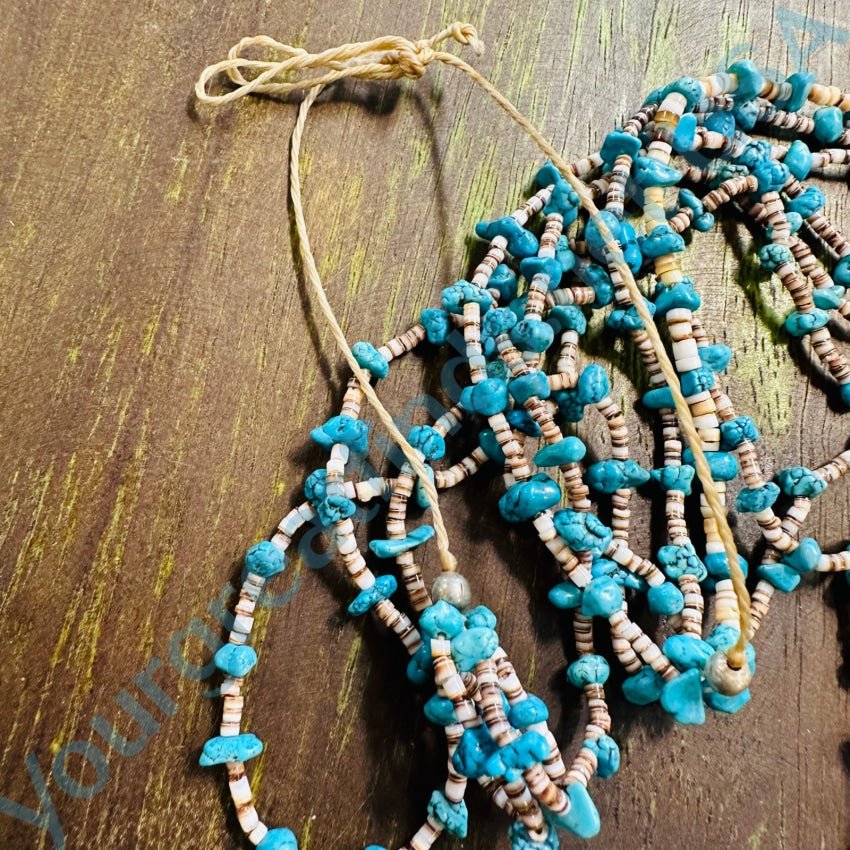 Vintage Turquoise Nugget & Heishi sale Necklace