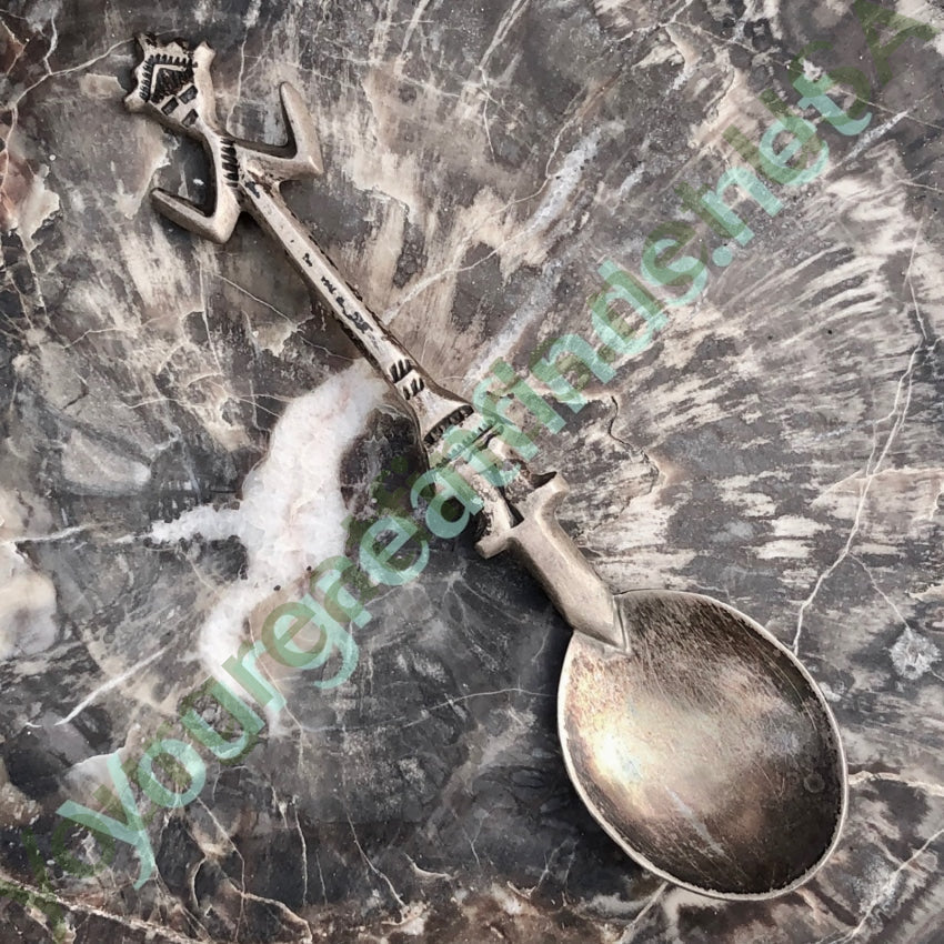 Vintage Signed Navajo Yei Figure Collector Spoon Sterling Silver Felix Joe Yourgreatfinds