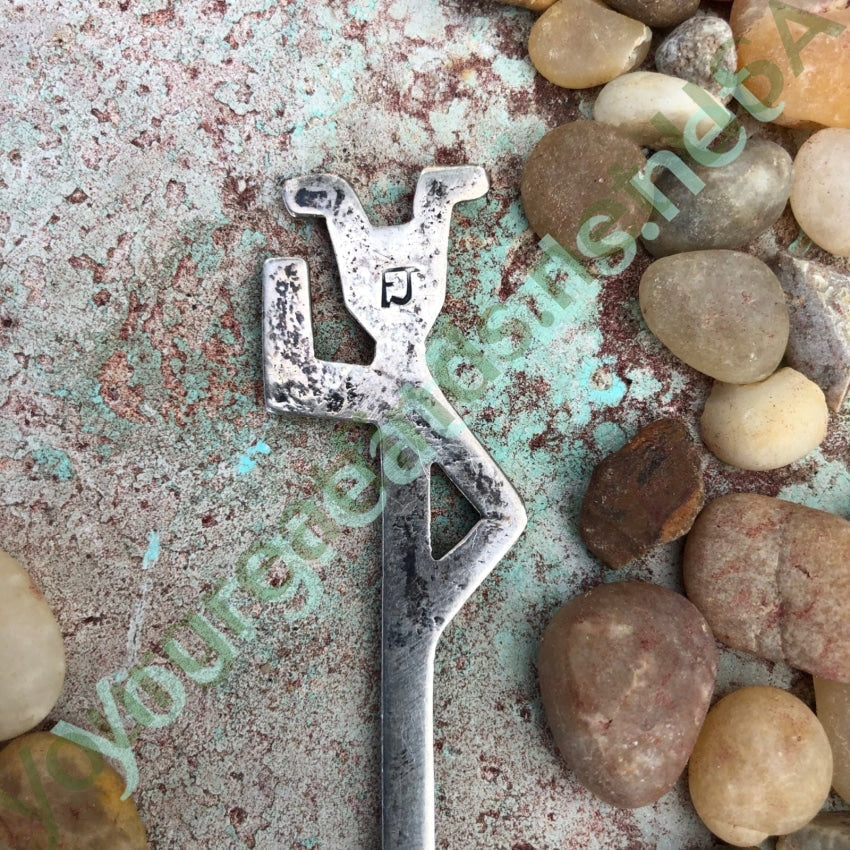 Vintage Signed Navajo Yei Figure Collector Spoon Sterling Silver Felix Joe Yourgreatfinds