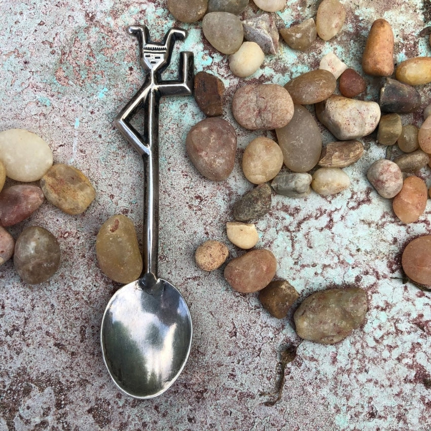 Vintage Signed Navajo Yei Figure Collector Spoon Sterling Silver Felix Joe Yourgreatfinds