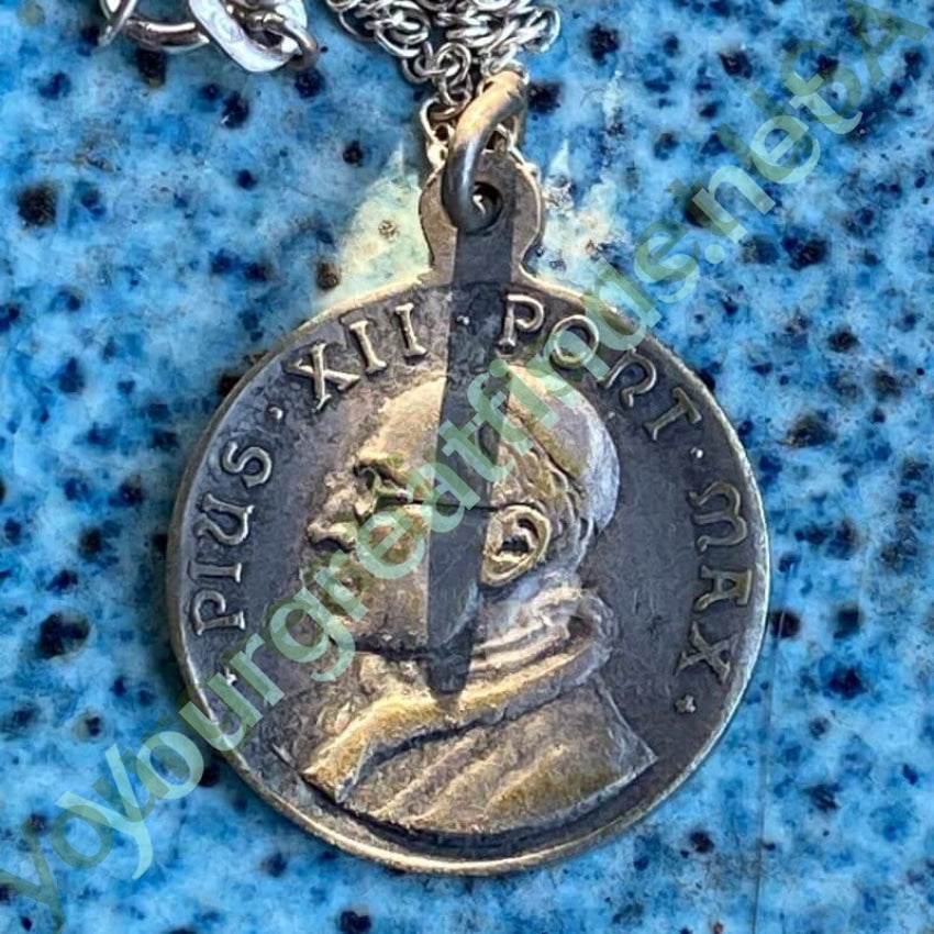 Vintage Silver Devotional Metal Necklace Yourgreatfinds
