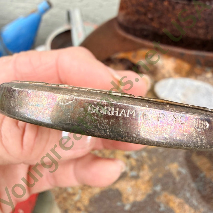 Vintage Silver Plate Hand Mirror Gorham hand mirror