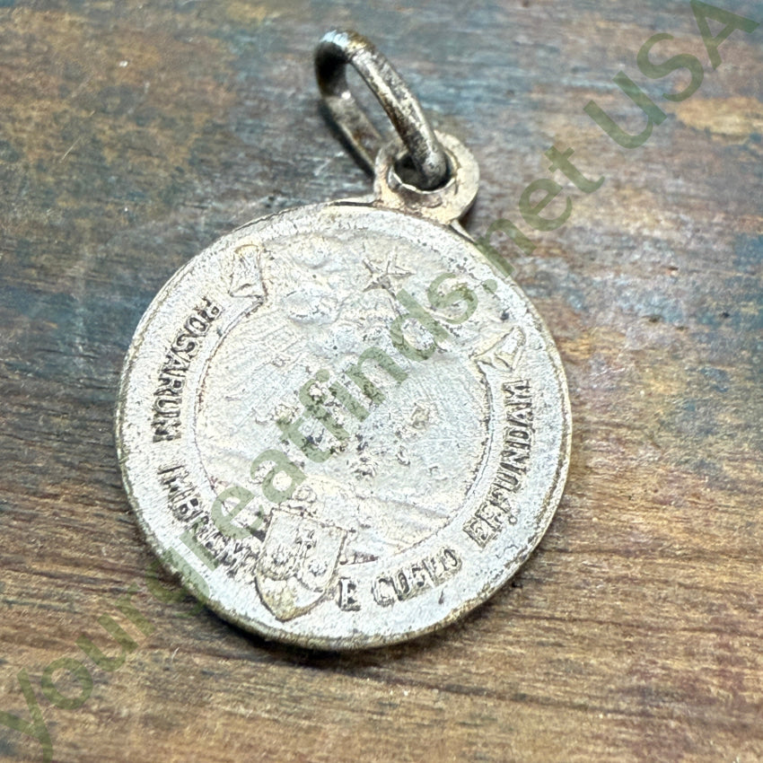 Vintage Silver Teresa A Jesu Devotional Metal Pendant pendant