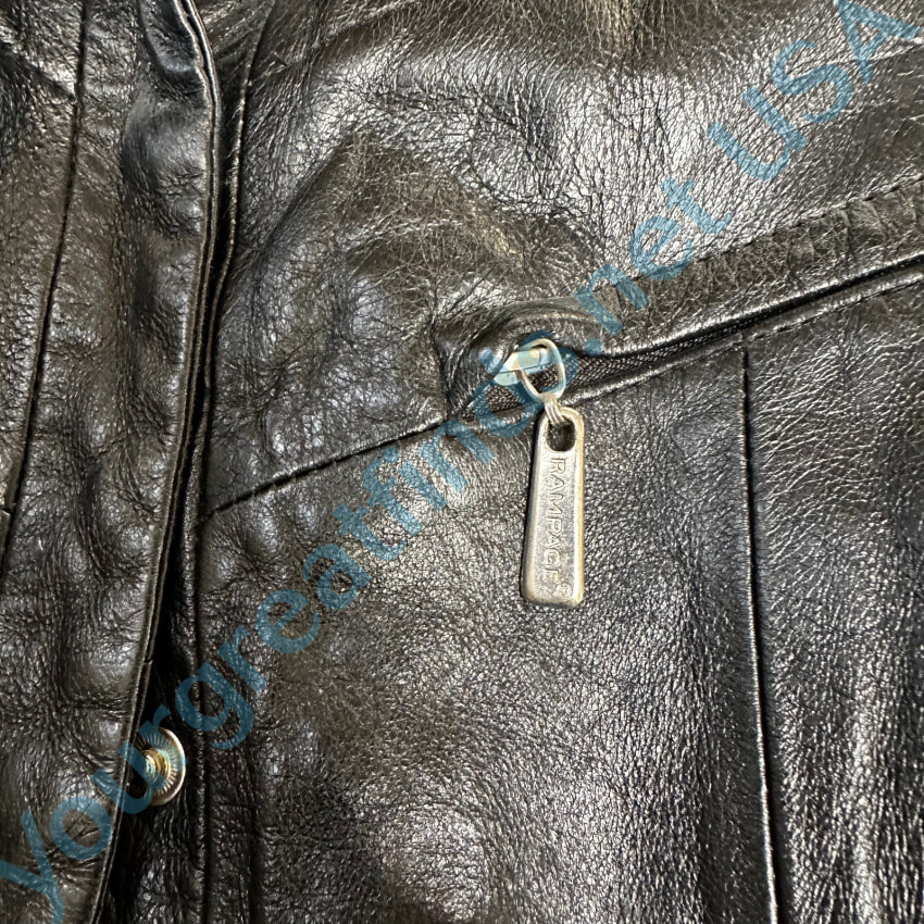 Vintage Soft Black Leather Jack By Rampage S Jacket