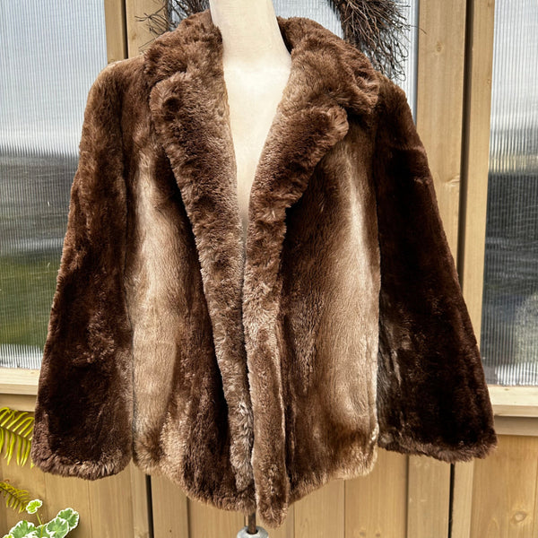 Vintage Espresso Brown on sale Fur Coat